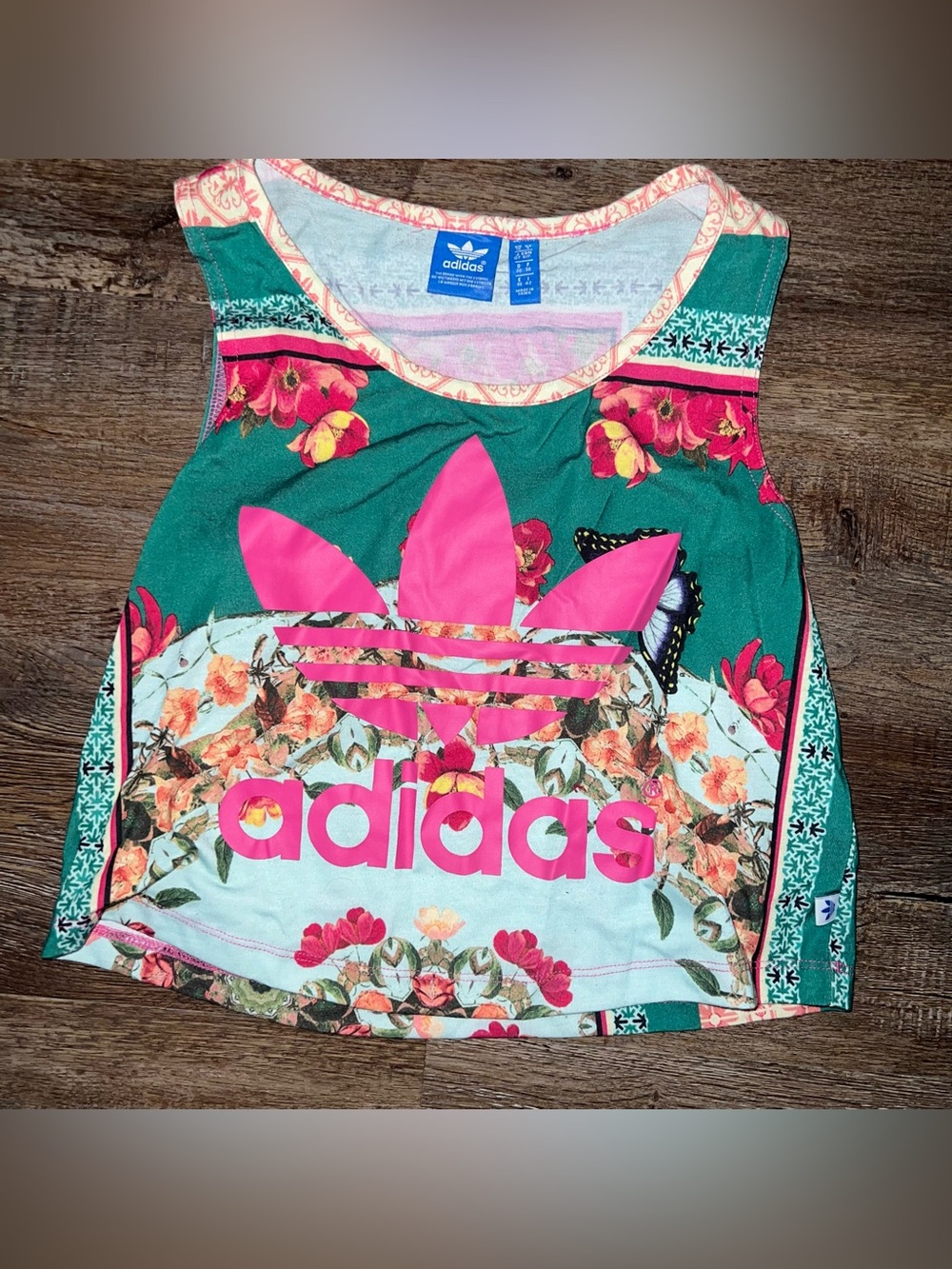 adidas Floral crop Tank Top